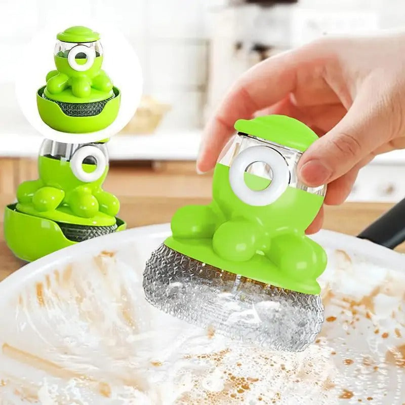 2-in-1 Octopus Dispensing Steel Brush