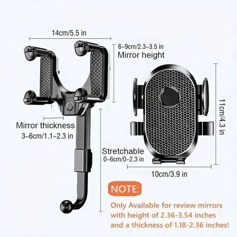 Rearview Mirror Phone Holder