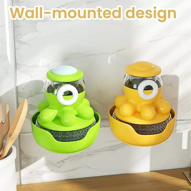 2-in-1 Octopus Dispensing Steel Brush