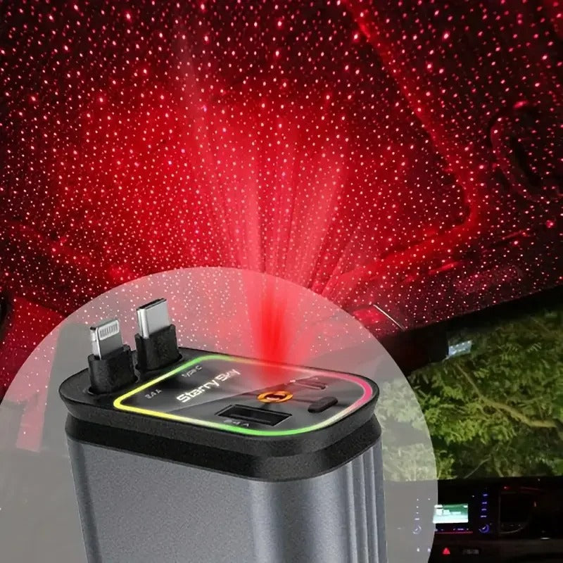 Retractable 4 in 1 Car Charger