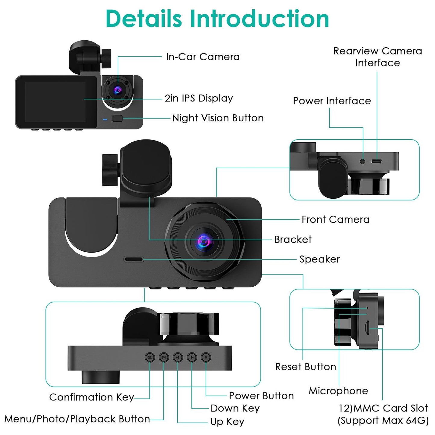 3 Channel Dash Cam