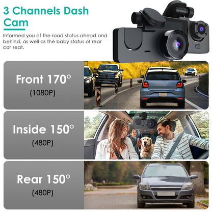 3 Channel Dash Cam