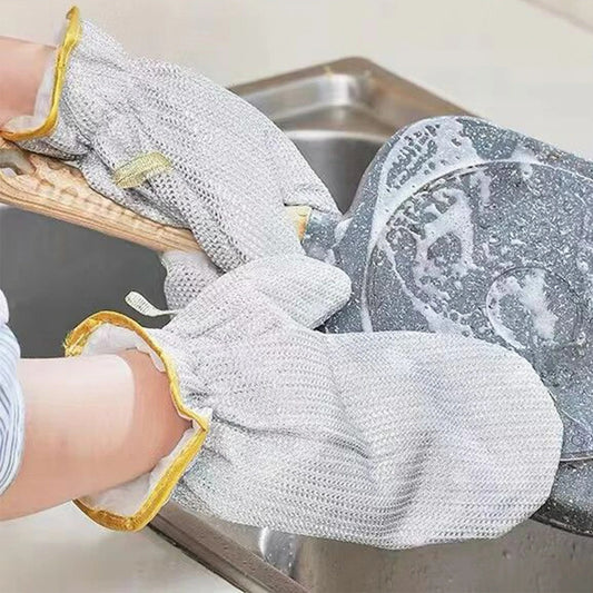 steel dish washing gloves