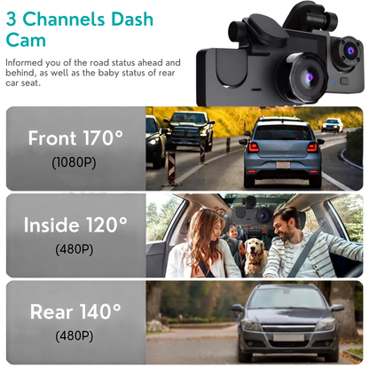 3 Channel Dash Cam