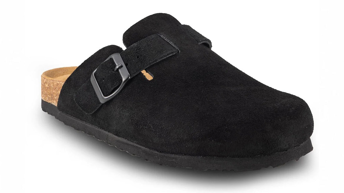 Suede Leather Clogs
