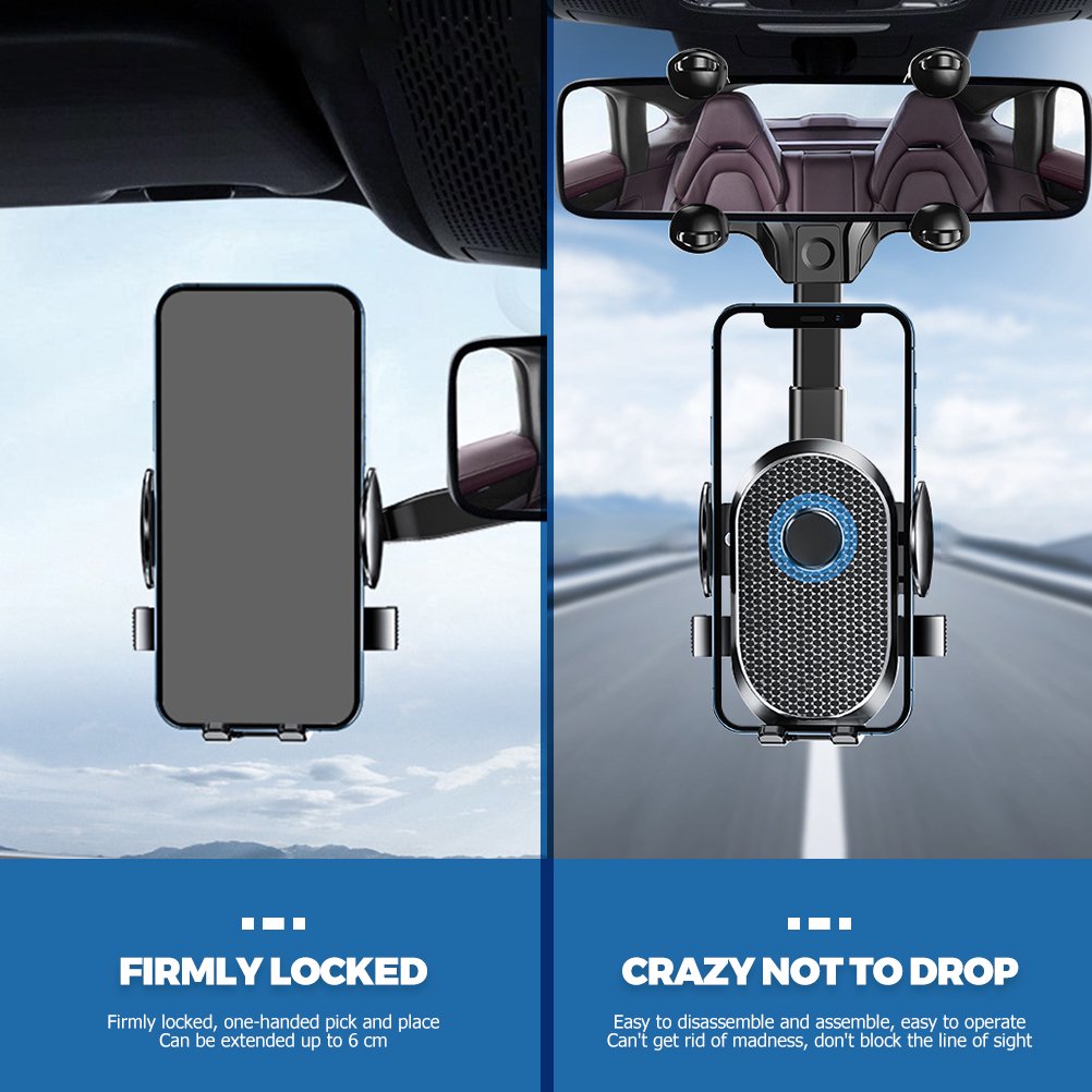 Rearview Mirror Phone Holder