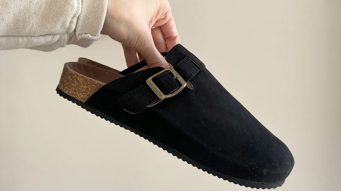 Suede Leather Clogs