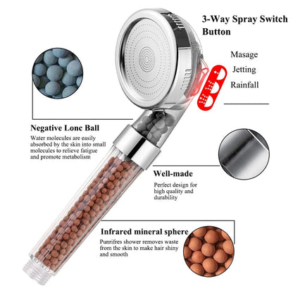 Mineral Stones Filtered Shower Head