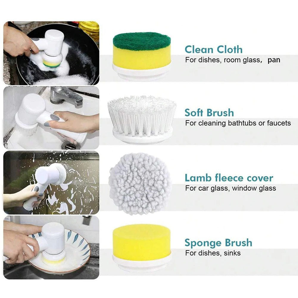 4 in 1 Electric Rotating Scrubber Brush