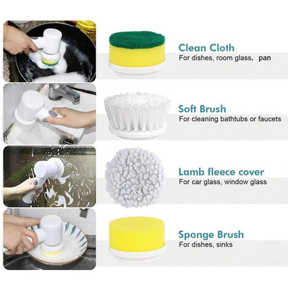 4 in 1 Electric Rotating Scrubber Brush