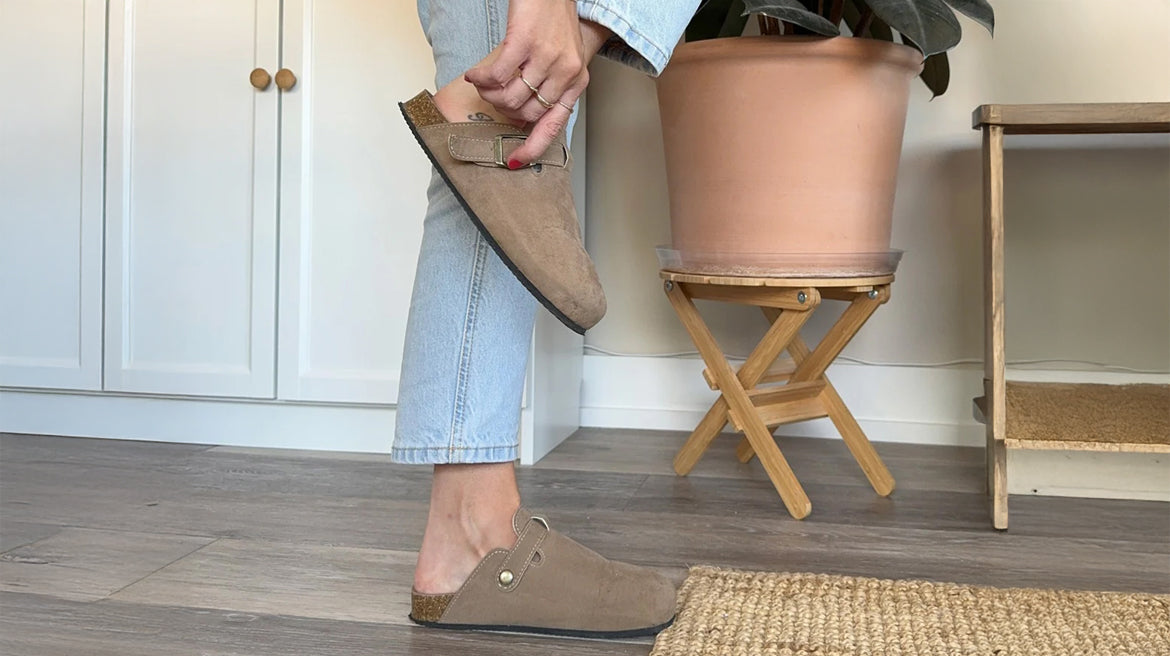 Suede Leather Clogs