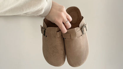 Suede Leather Clogs
